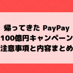 帰ってきたPayPay第2弾100億円キャンペーン